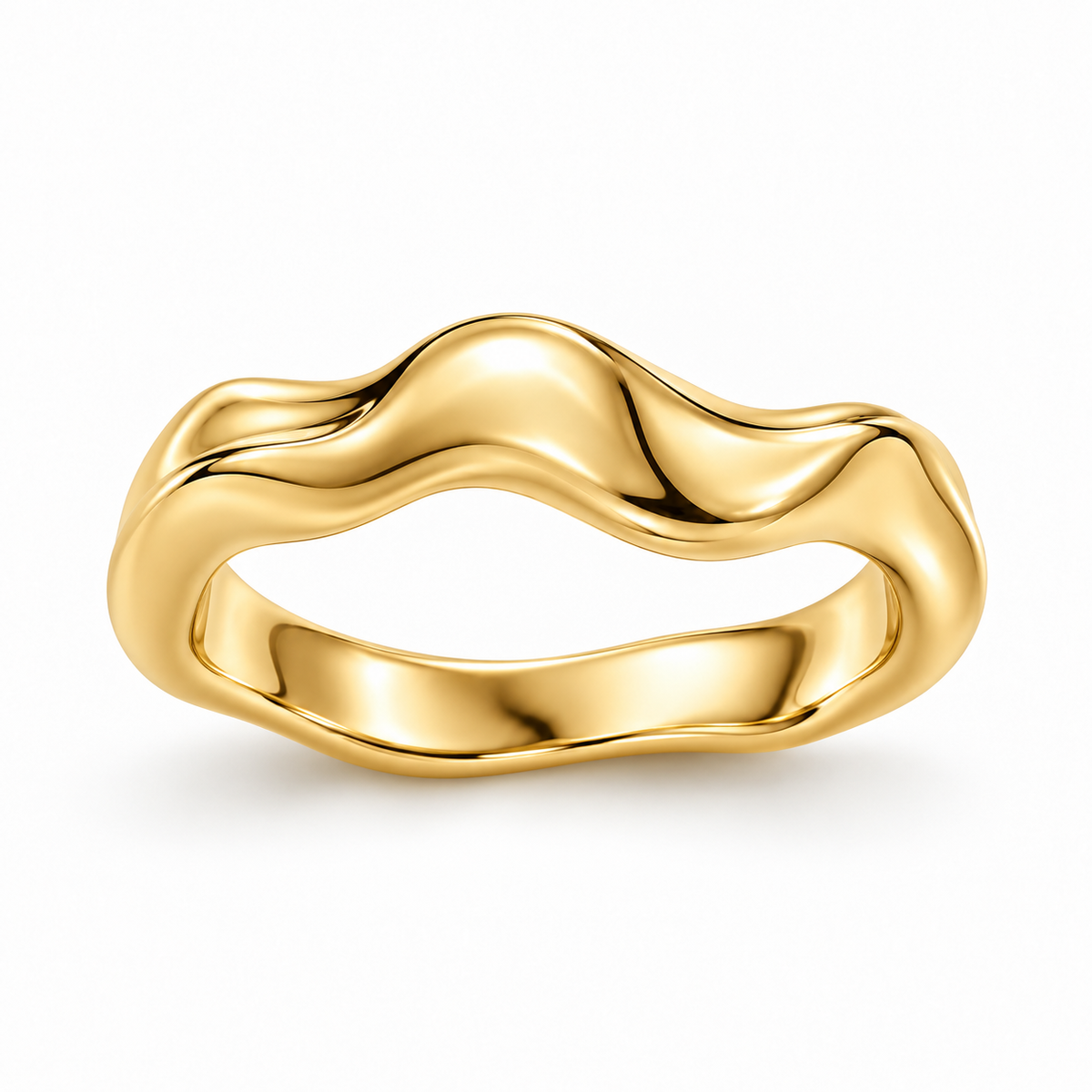 Flow Sculptural Gold Ring