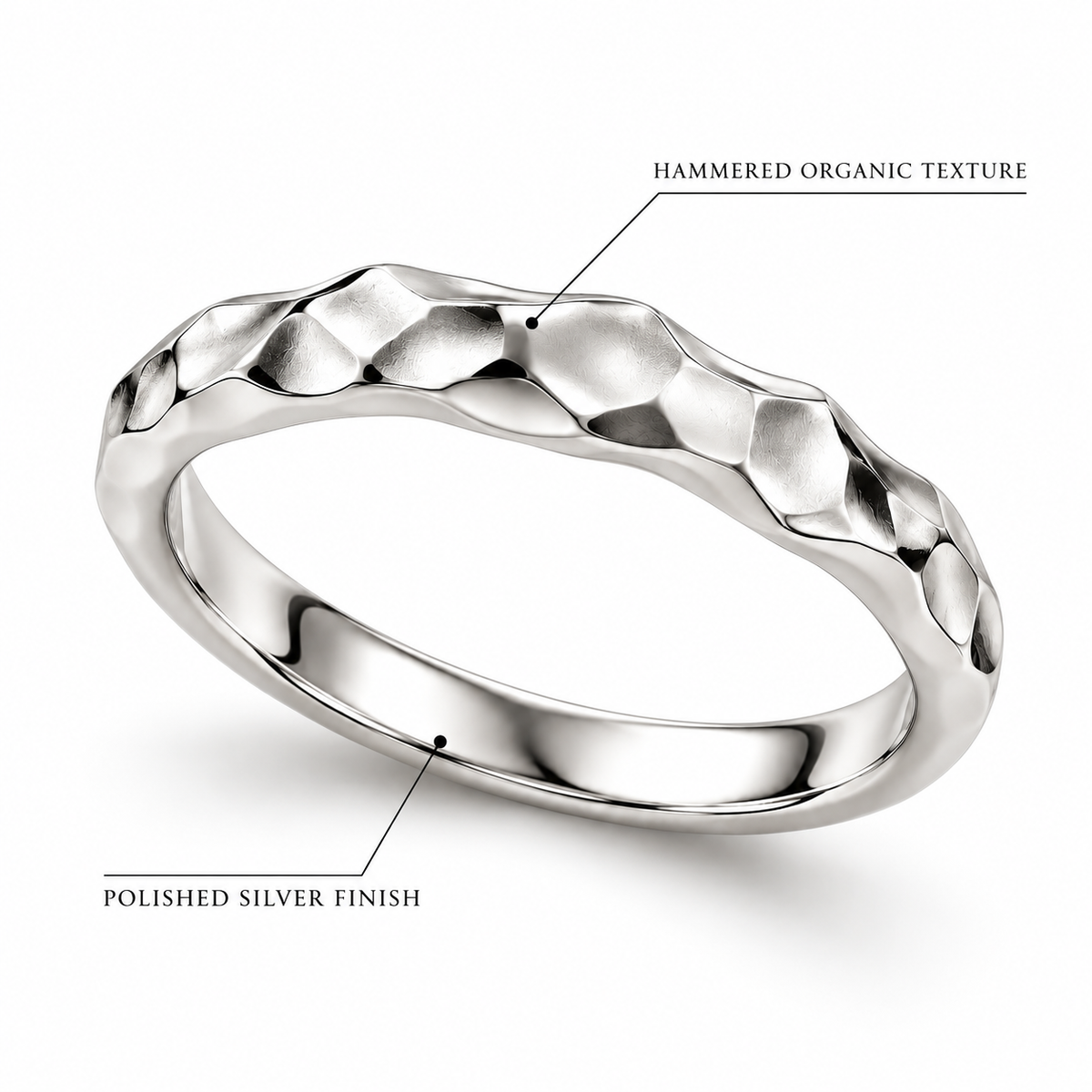 Terrain Hammered Ring