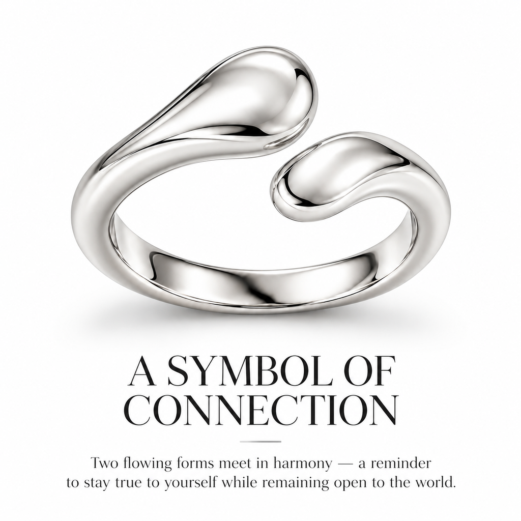 Embrace Sculptural Silver Ring