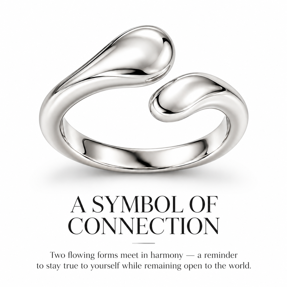 Embrace Sculptural Silver Ring
