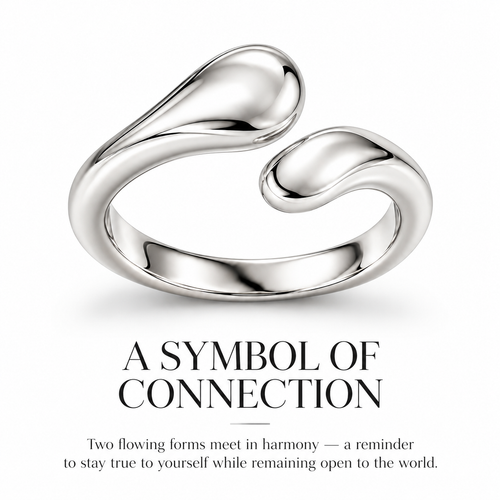 Embrace Sculptural Silver Ring