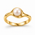 Luna Pearl Gold-Tone Ring