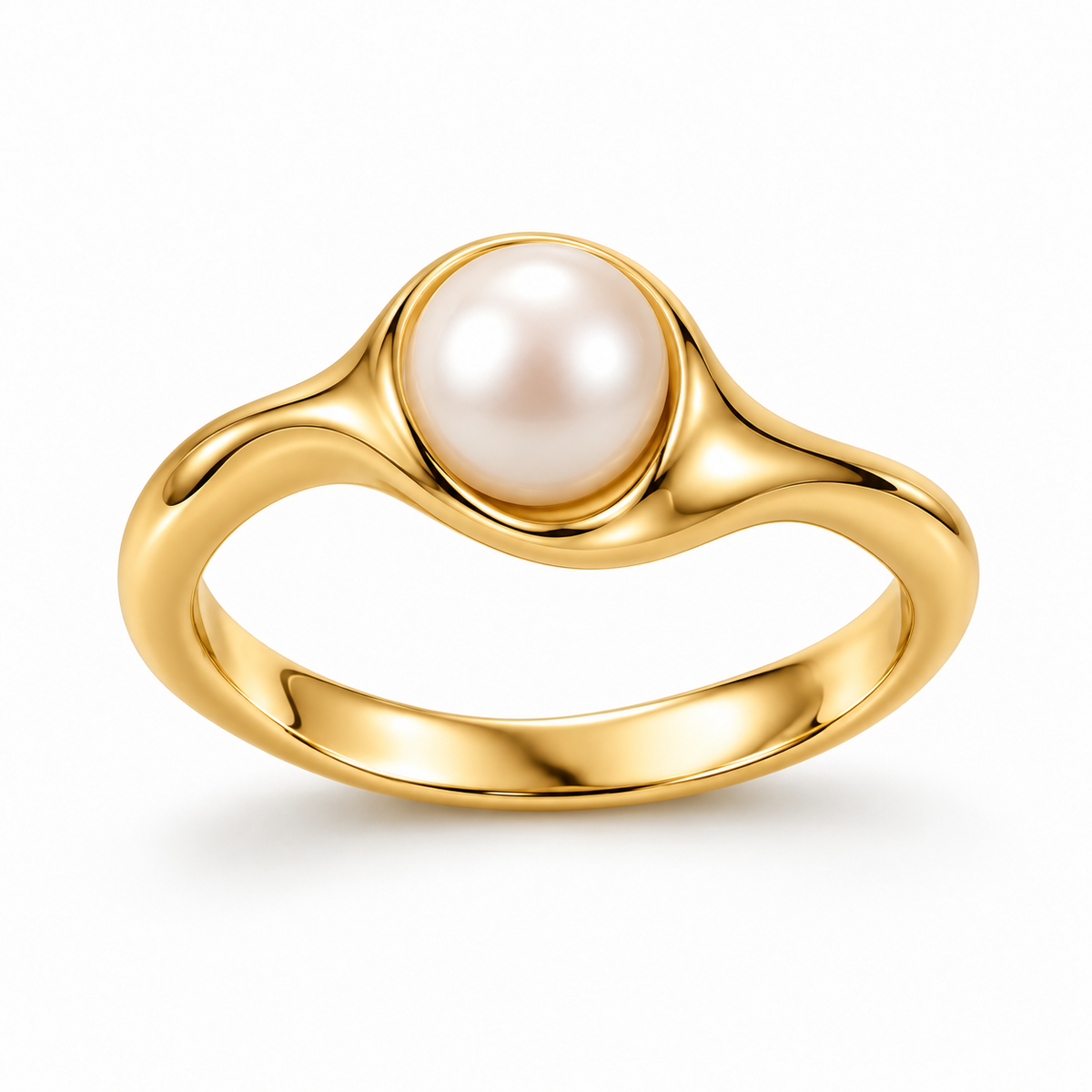 Luna Pearl Gold-Tone Ring
