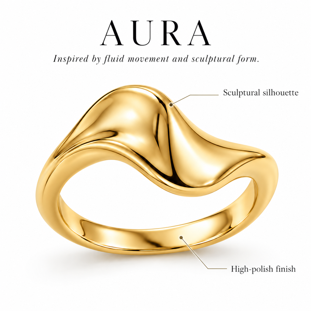 Aura Flow Sculptural Ring