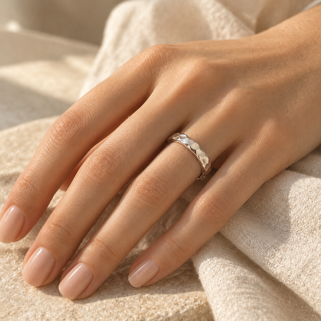 Terrain Hammered Ring