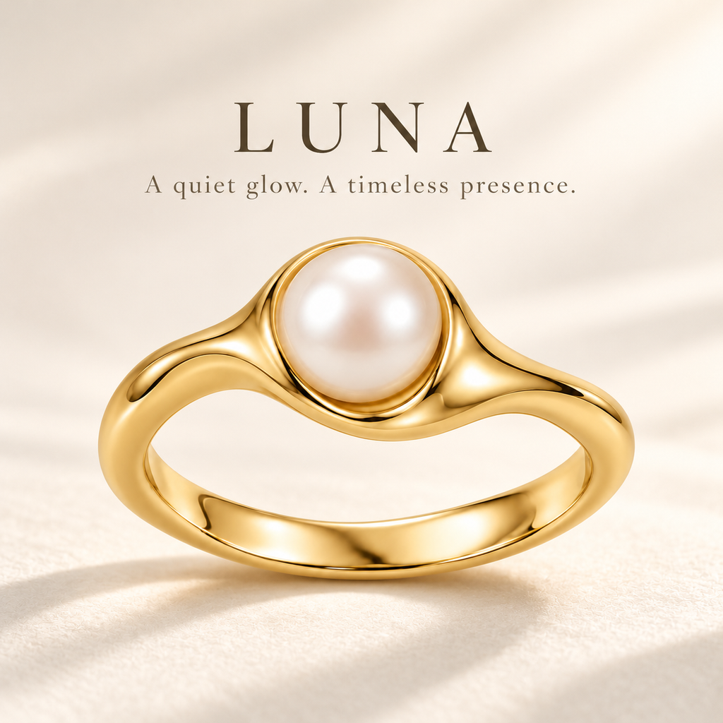 Luna Pearl Gold-Tone Ring