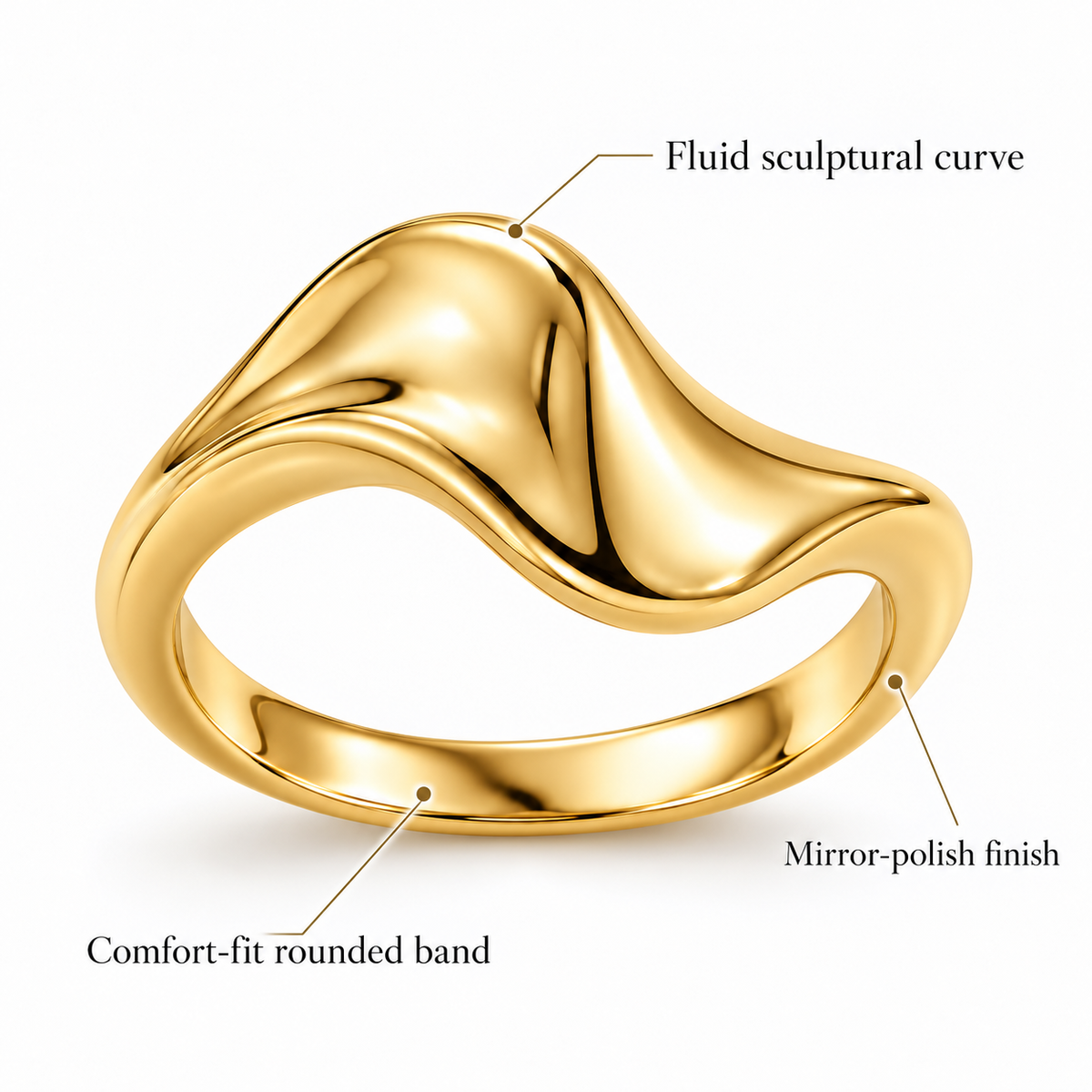 Aura Flow Sculptural Ring
