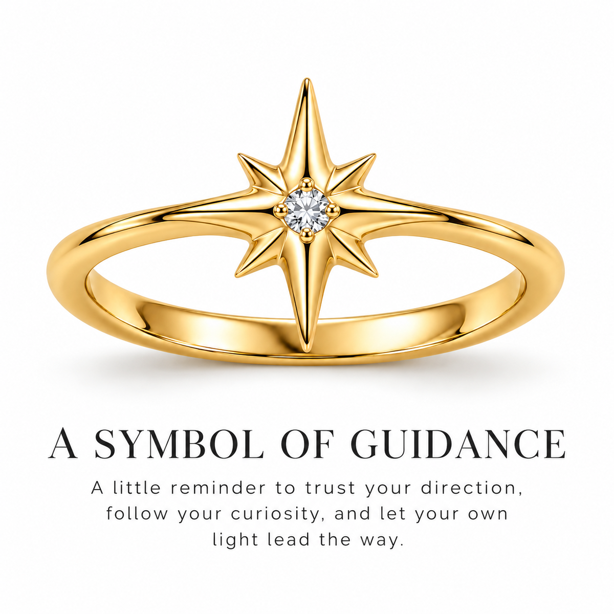 Stellar North Star Gold-Tone Ring