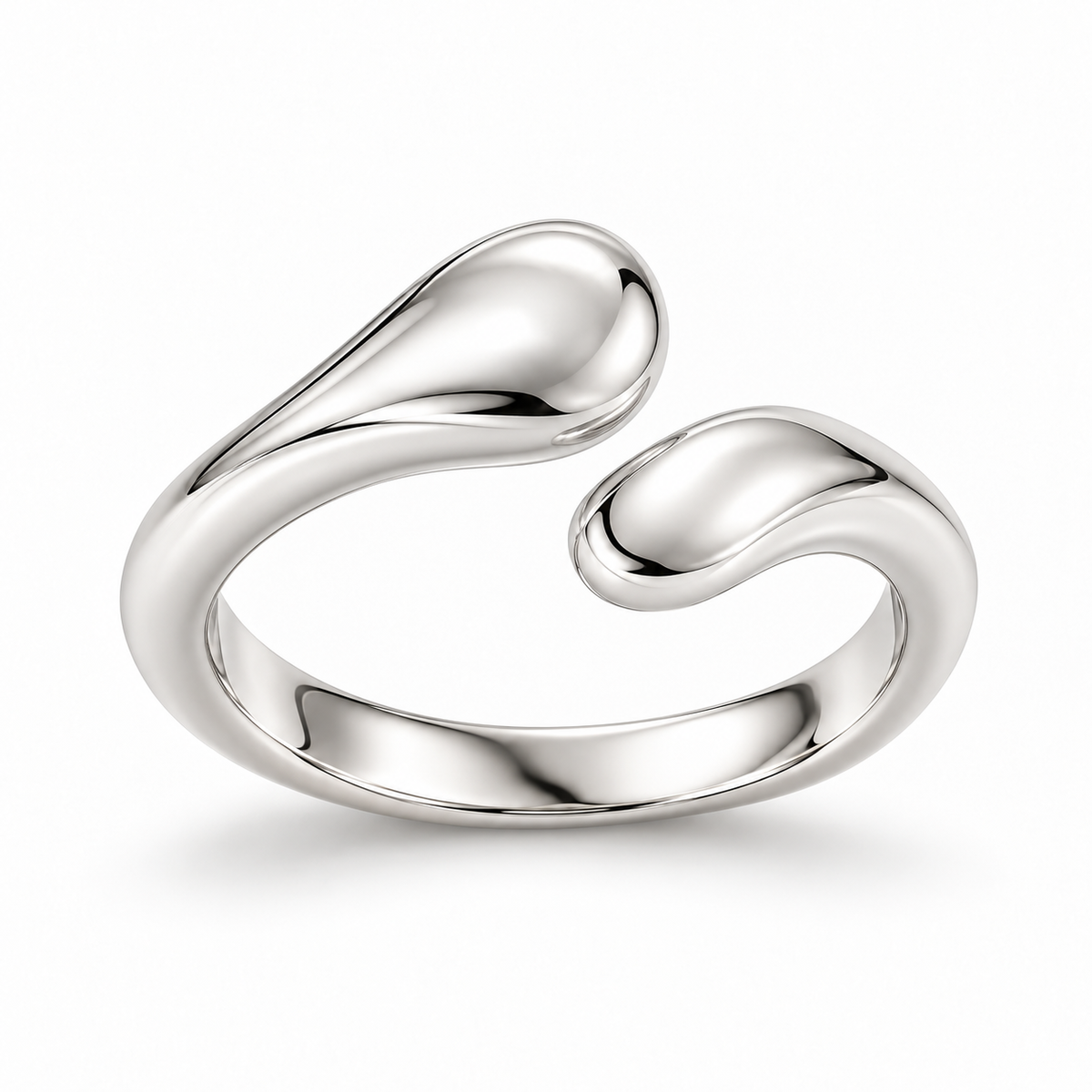 Embrace Sculptural Silver Ring