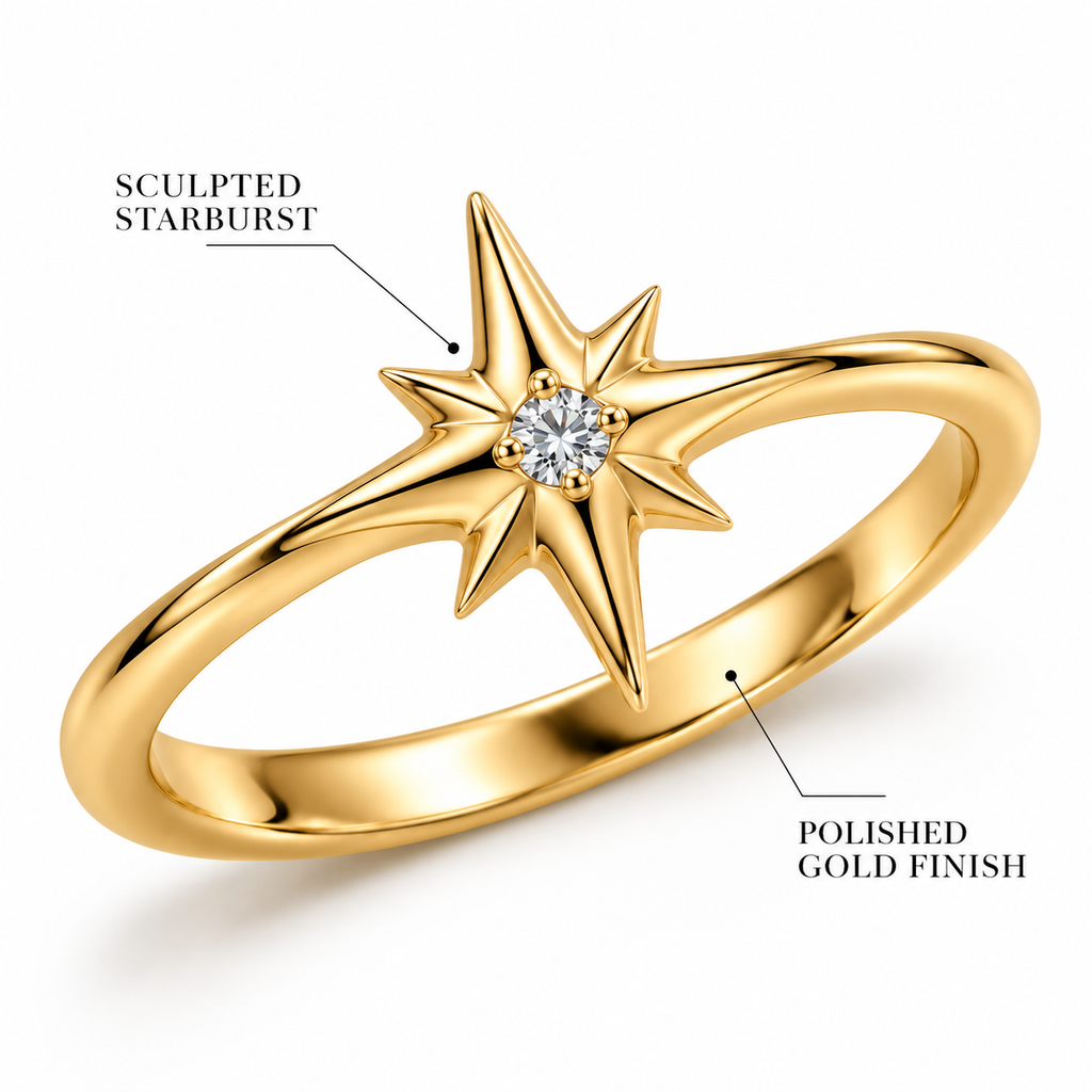Stellar North Star Gold-Tone Ring