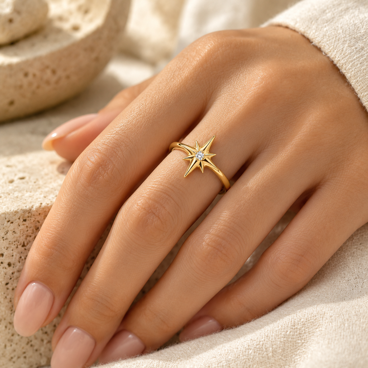 Stellar North Star Gold-Tone Ring
