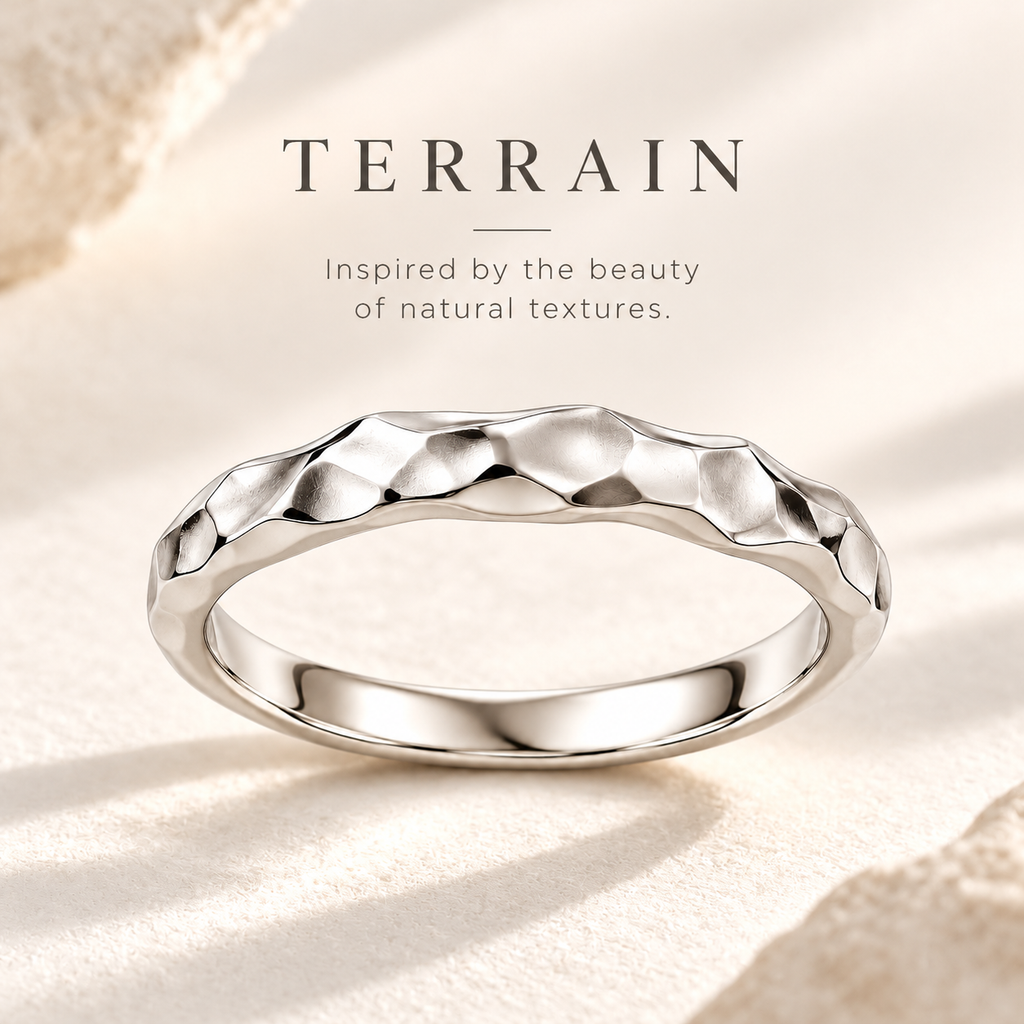 Terrain Hammered Ring