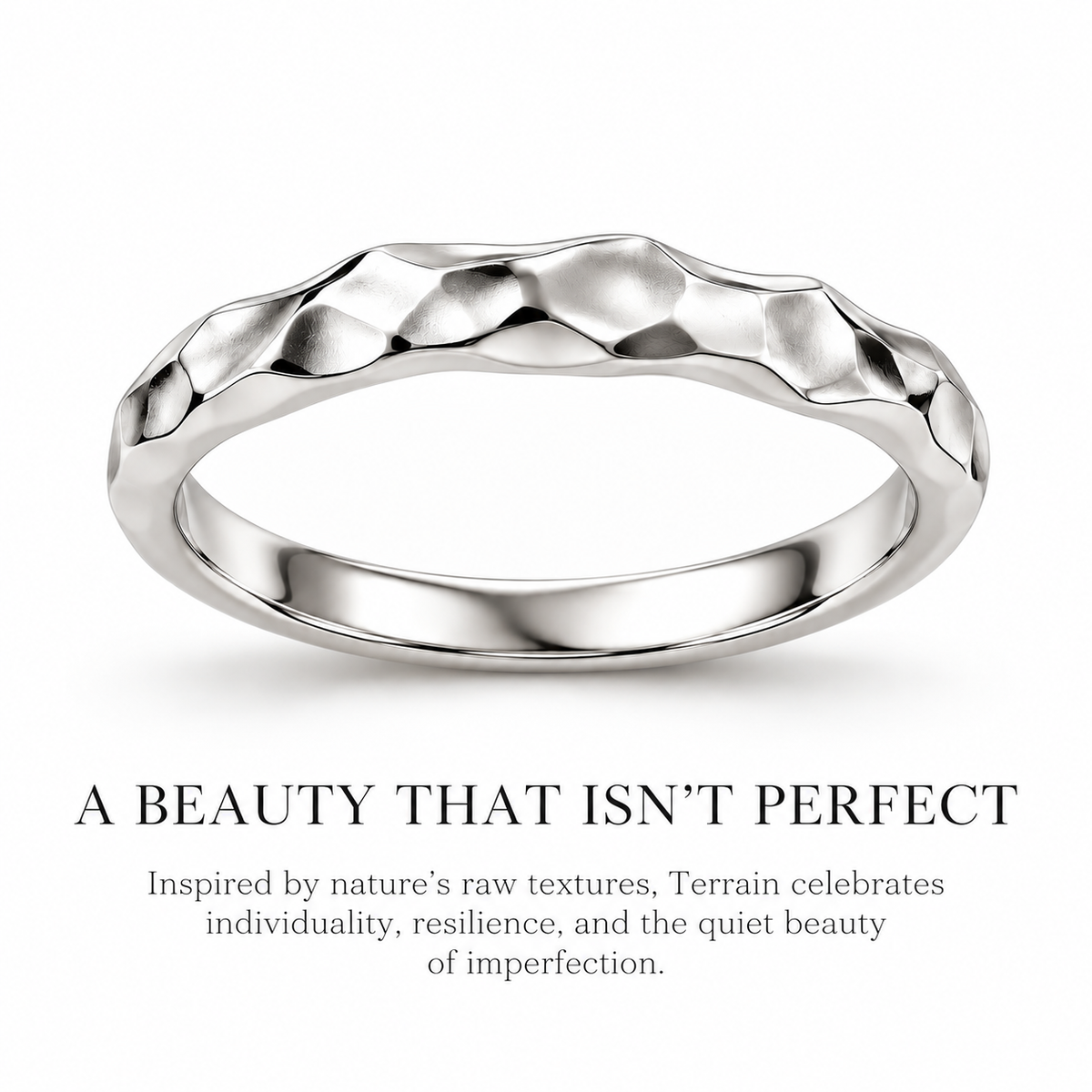 Terrain Hammered Ring